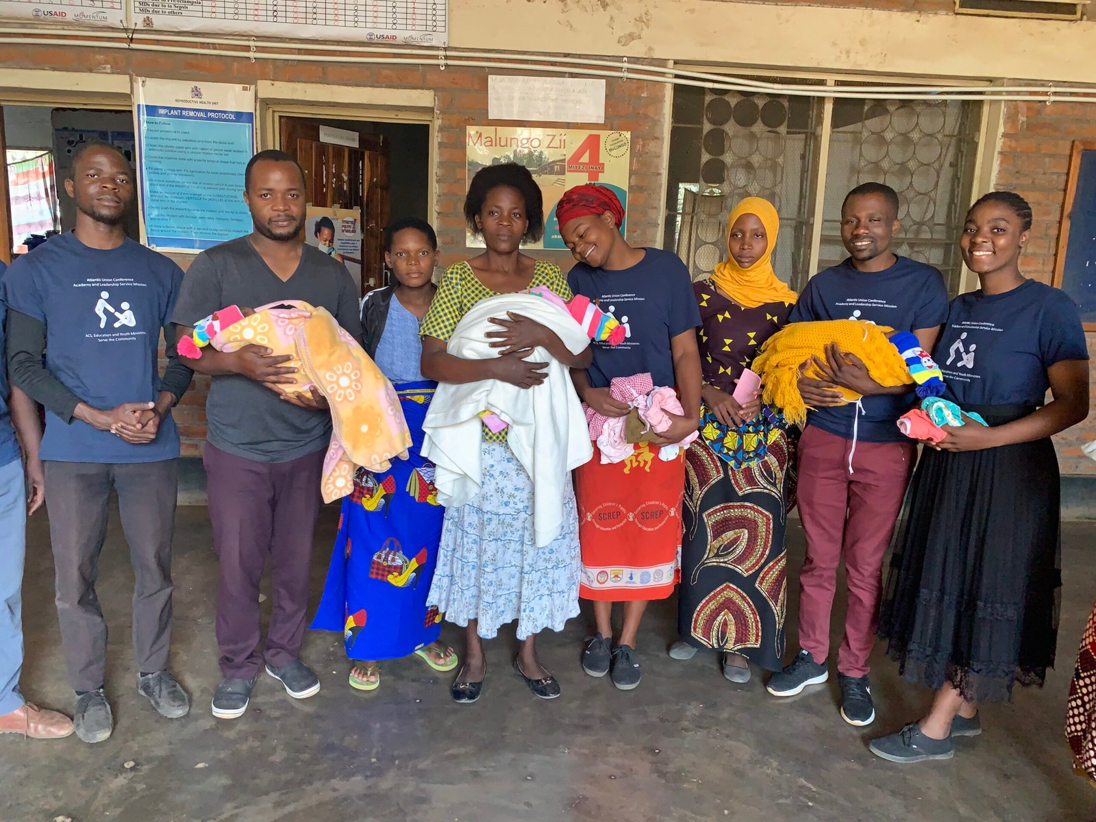 Wayfinders at Mangamba Hospital visiting new born babies